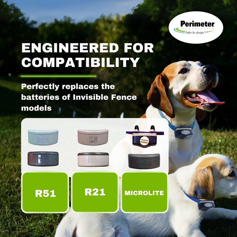 Perimeter Technologies Collar Battery Compatible with Invisible Fence Brand -