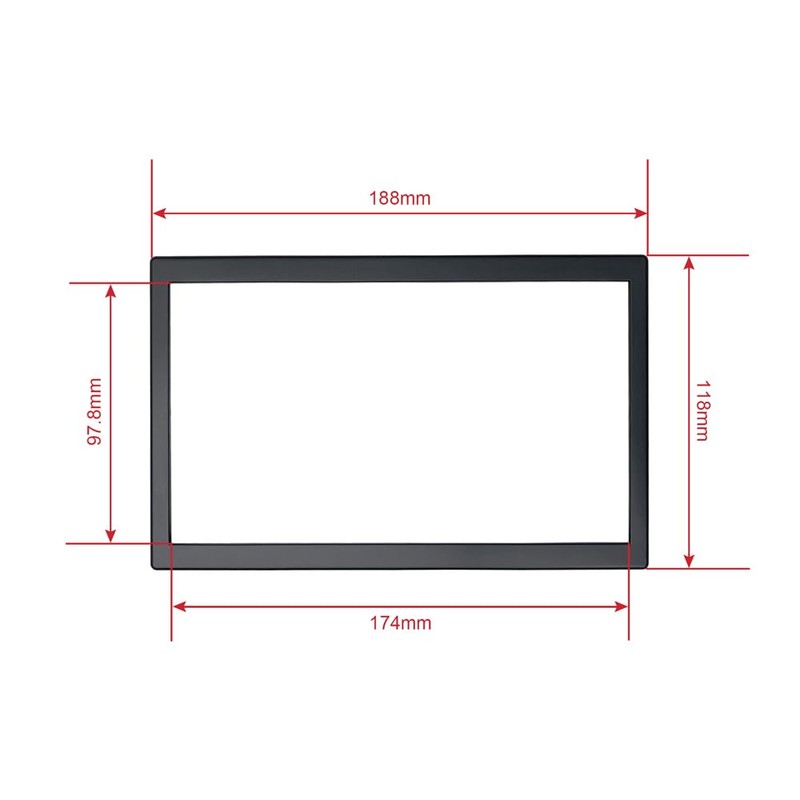 DYNAVIN MFK-UNI101-H Car Radio Mounting Frame Universal Double 2 DIN