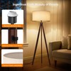 LEPOWER Wood Tripod Floor Lamp, Mid Century Standing Lamp, Modern