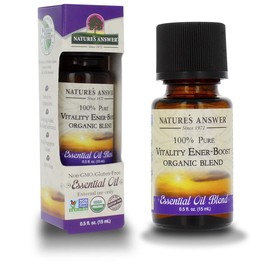 Nature's Answer 100% Pure Organic Essential Oil Blend, 0.5-Ounce, Vitality Ener-Boost