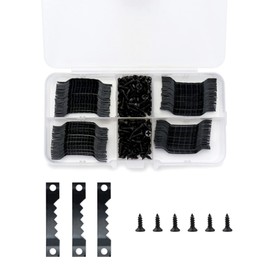 QWORK® 300 Set Picture Hooks with Screws , Sawtooth Picture Hanger , Picture Frame Hooks , with Box , Black