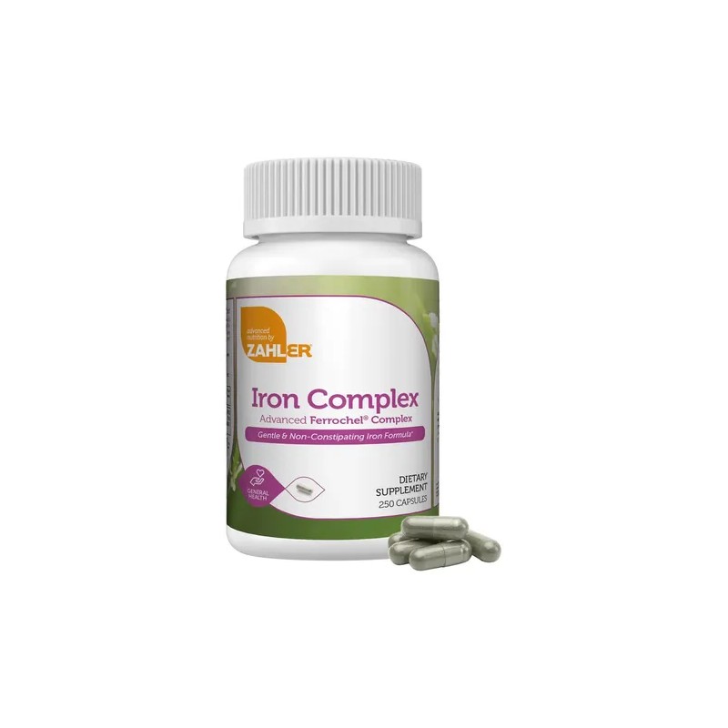 Suplemento en cápsulas blandas Zahler IRON COMPLEX COMPLEJO DE HIERRO