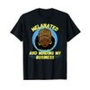 Melanated and Minding My Business Afro Leopard Pattern T-Shirt