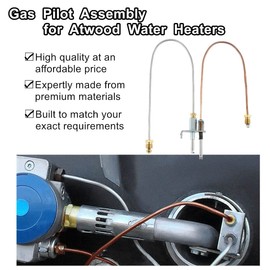 Water Heater Pilot Assembly For Atwood 91603 (91214) ，Includes Pilot Thermocouple Kit，Propane Gas RV Water Heater Parts For Dometic Atwood 91603 12" Replacement RV,Camper,Trailer Jade Pilot Assembly