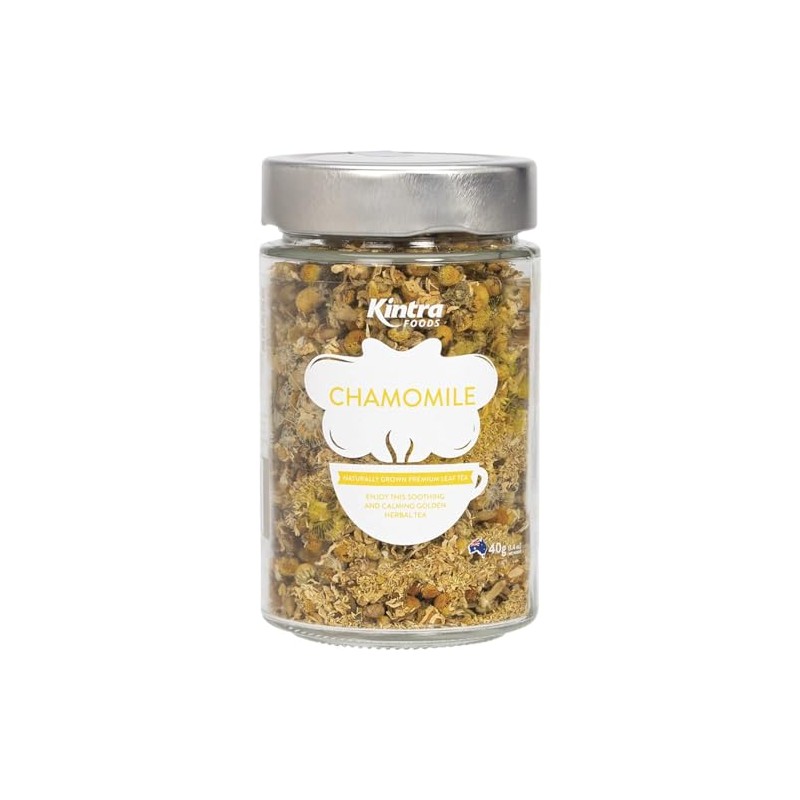 Kintra Foods Loose Leaf Chamomile Blend Tea Glass Jar 40