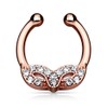 Lobal Domination 1pc Non-Piercing Masquerade Mask Septum Hanger Paved with