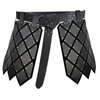 HiiFeuer Medieval Faux Leather Thigh Armor, Retro Double Sides Waist