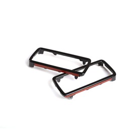 CHEYA Aluminum Alloy Rear Bumper Heavy Duty Trailer Hitch Tow Hook Fit for Land Rover Defender 2020 2021 2022 2023 (Hook Hole Decoration Cover Frame/ABS Black 2PCS)