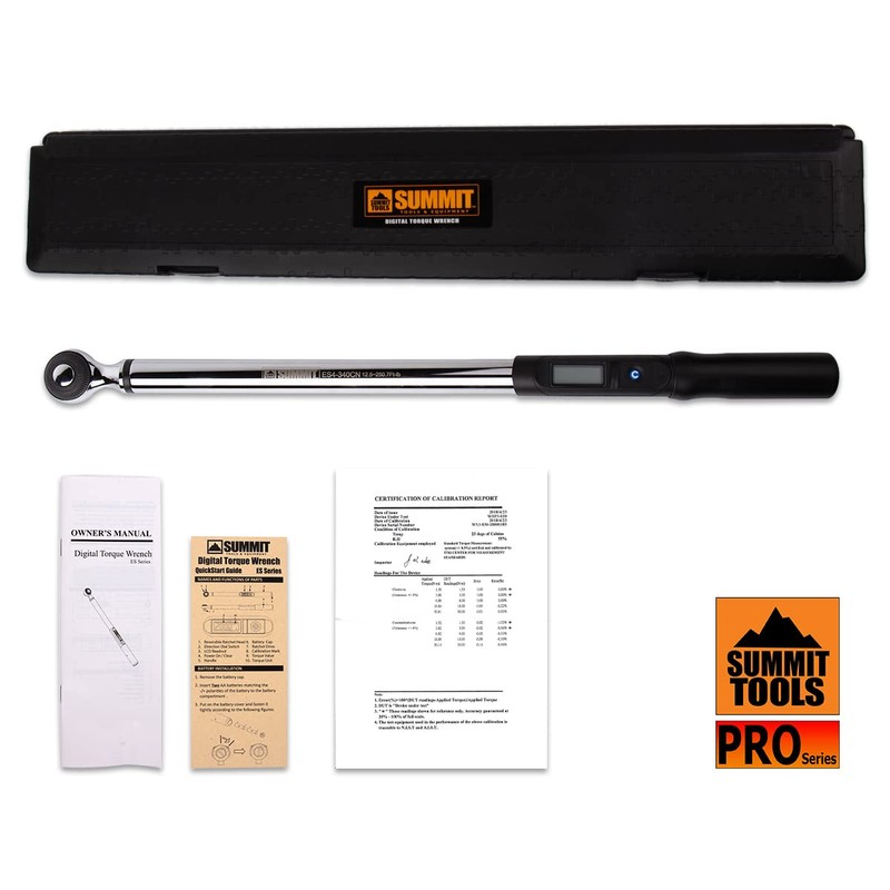 Summit Tools 1/2 inch Digital Torque Wrench, 12.5-250.7 ft-lbs (17-340