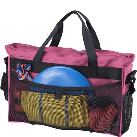 Mobile Dog Gear, Day Away Tote, Dog Travel Bag, Includes 3 Cup Food Holder, Pink
