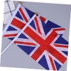 Tofficu Mini UK Flags 50pc Set of Britain Waving Flags