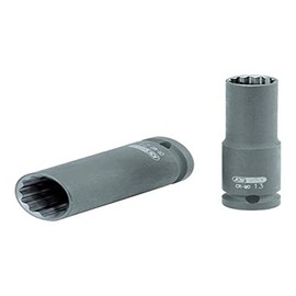 KS TOOLS 515.0971 1/2" Bi hex impact socket, long, 25mm