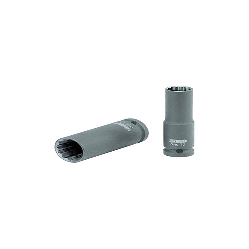 KS TOOLS 515.0971 1/2" Bi hex impact socket, long, 25mm
