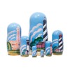 Golden Cockerel Lighthouses of America Nesting Doll 7pc./8" Nautical Shoreline