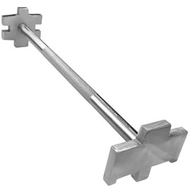 WEDO Bung Wrench Double End,Stainless Steel Drum Bung Wrench,Barrel Wrench Opener Tool,Oil Drum Lid Opener,Head 70mm(3")&95mm(4"),Length 350mm(14"),Corrosion Resistant,Rust Proof,High Hardness