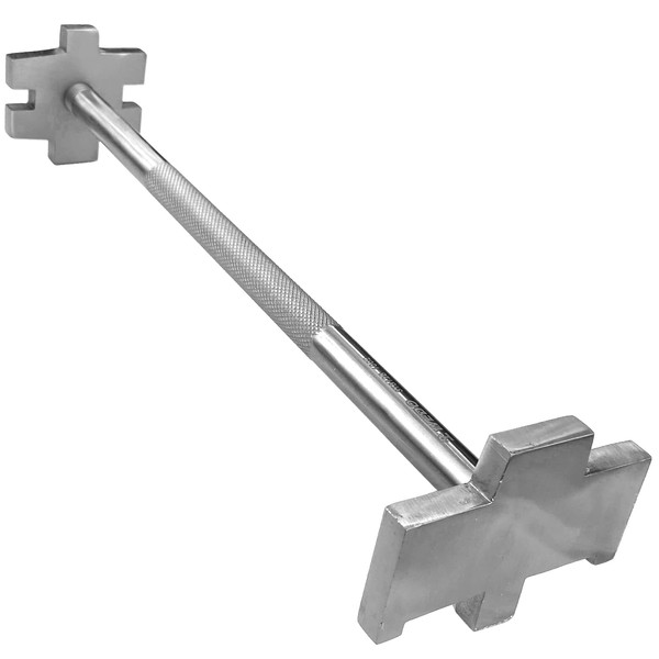 WEDO Bung Wrench Double End,Stainless Steel Drum Bung Wrench,Barrel Wrench