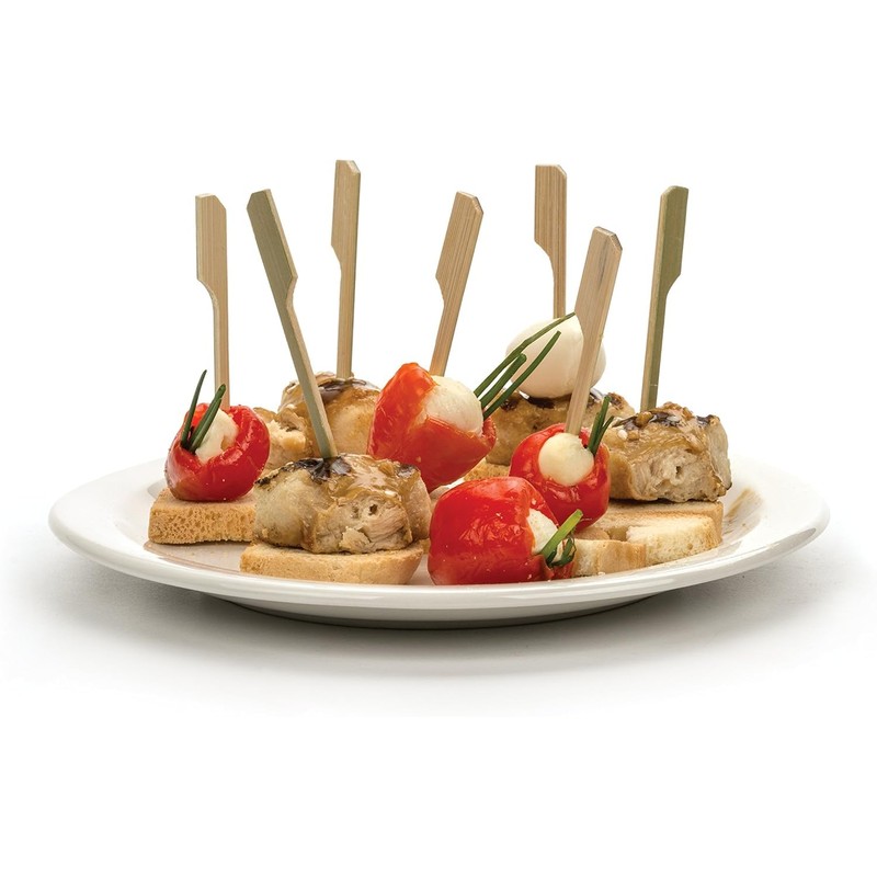 RSVP International Compostable Bamboo Serving & Cocktail Picks, Appetizer, 50-Count,
