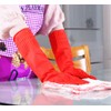 YSLON Rubber Cleaning gloves Kitchen Dishwashing glove 3-Pairs,Waterproof Reuseable. (Red,