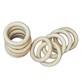 JOWE Wooden Rings Made of Beech Diameter 56 mm Pack of 10 Made in Austria