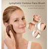 Lymphatic Contour Face Brush - Wooden Handle Sculpting Facial Dry