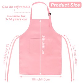 Morcheiong 24 Pack Adjustable Kids Apron Bulk with 2 Pockets Toddler Apron Kids Painting Aprons for Cooking Baking Painting Boys Girls (Multicolor)