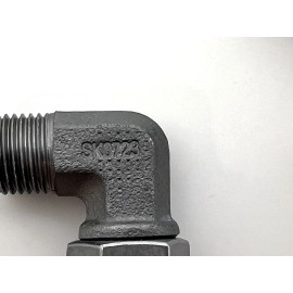 2 Parker 4-6 C5OLO-SMale Flat-Face O-Ring to Male O-Ring Boss 90 (SAE to SAE)