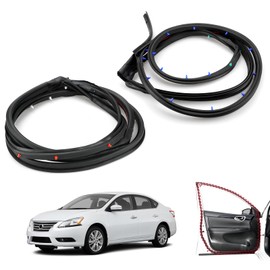 Door Seal Strip Compatible with Sentra 2013-2019 Replace 82831-3RA0A-A11, 82830-3RA0A-A11, Door Soundproofing Weatherstrip Rear Left and Right