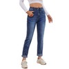 Metietila Womens Classic Straight Leg Jeans Mid Rise Stretch Comfort