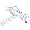 三栄 Faucet [Sanei] faucet parts Eccentric Tube Adapter [PT82 – 1S – 13] [Faucet