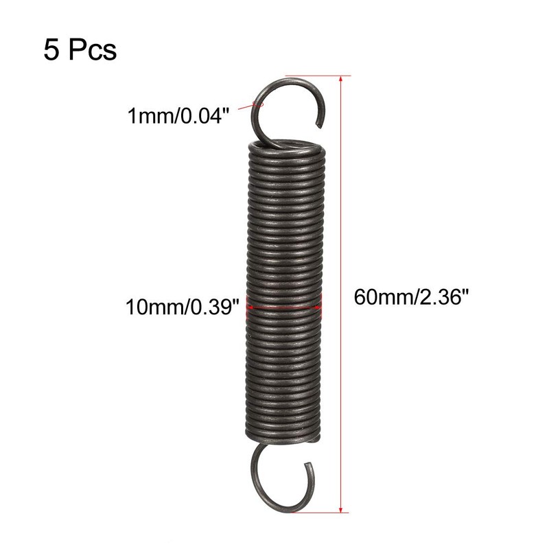 sourcing map 5Pcs Extended Tension Spring Wire Dia 0.04", OD
