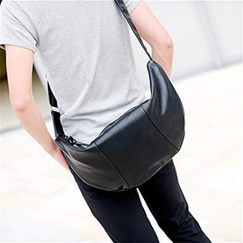 CMY Select Men's Body Bag, Crossbody Bag, Shoulder Bag, black (PU leather)