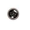 Mini Small Metal Buttons Antique Silver with Flowers 11 mm