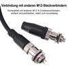 M12 4-Pin Female Panel Socket A-Code Sensor Panel Mount Connector