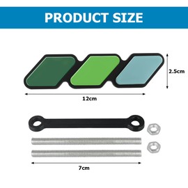 CGEAMDY Car Radiator Grill Insert Trim, 3 Colours Radiator Grille Badge Grill Emblem Car Styling Accessories Radiator Grill Badge Emblem Decoration Logo for Car Truck Tag (Green