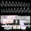 Kredioo Gel X Nail Extension Kit, 500Pcs Acrylic Nail Tips