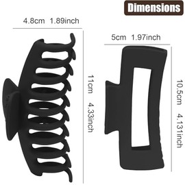 MCSWSEE Juego de 8 Pinzas para Cabello de Mujer, Accesorios para el Cabello Elegante de 4.3 Pulgadas, Antideslizantes Clip para Cabello de Mujer para 