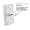 diyTech Premium Speaker Wall Plate - Spring Loaded Speaker Wire