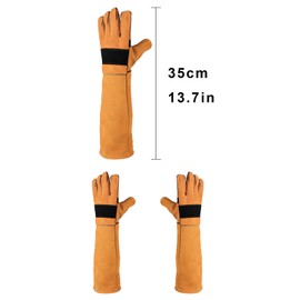 35 cm bite-resistant work gloves, bite-resistant gloves for dogs and cats, bite-resistant gloves, animal bite gloves, for cats, dogs, puncture resistant gloves, for training, feeding animals (yellow)