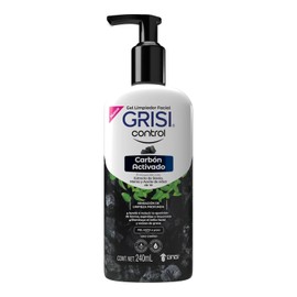 Gel Limpiador Facial Grisi Control Carbn Activado 240 ml - Para Piel Mixta a Grasa con Acn, Barros, Espinillas, Puntos Negros o Imperfecciones, Ayuda 