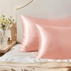 【2 Pack】 Mulberry Satin Silk Pillowcase, H HOME-MART 20"x 30"