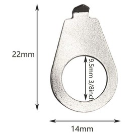 20pcs Guitar Knobs Pointer Plate Indicator Washers For Gibson LP Electric Guitar (20pcs Silver)