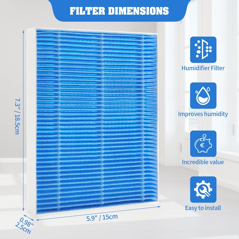 12-Pack Replacement Filters Compatible with LEVOIT Superior 6000S Smart Evaporative