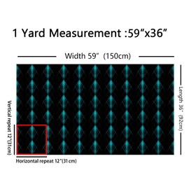 Teal and Black Fabric by The Yard 1 Yard Kids Ombre Decorative Waterproof Outdoor Fabric for Boys Teens Ombre Effects Upholstery Fabric for Chairs Abstract Art Design Outdoor Fabric