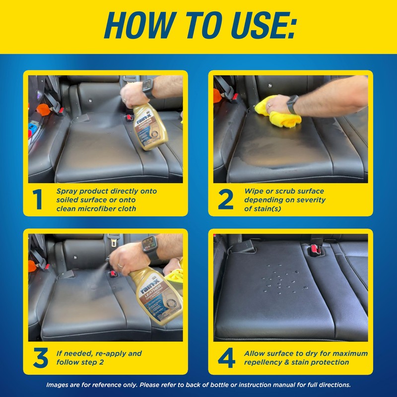 Rain-X 620236SRP Leather Cleaner Conditioner & Repellent for Car Interiors,