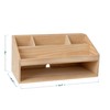 Martha Stewart Weston Wooden Desktop Organizer with Open Lower Storage
