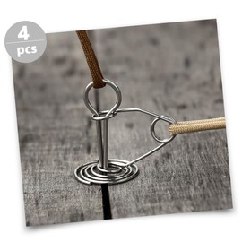 BESPORTBLE Stake Strong Tent Ground Pegs Camping Gadgets Fishbone Fixing Buckle Outdoor Tarp Pegs for Deck Easy to Use