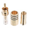 4x Lötfreie Cinch-stecker Koaxial-stecker Video/Audio Gold Farbe Rot/Schwarz