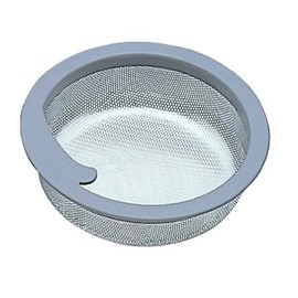 SANEI PH696AF-S Sink Drain Basket, Shallow Type, Diameter 5.7 inches (144 mm), Stainless Steel, Punching Hole, Silver