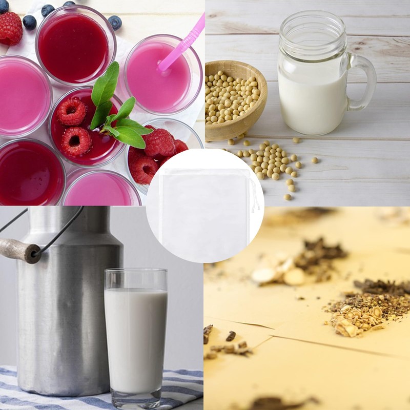 10 PCS Nut Milk Bag Reusable Strainer Bag for Yogurt