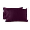 Whisper Organics Organic Cotton Flannel Pillow Case Set (Queen, Aubergine)